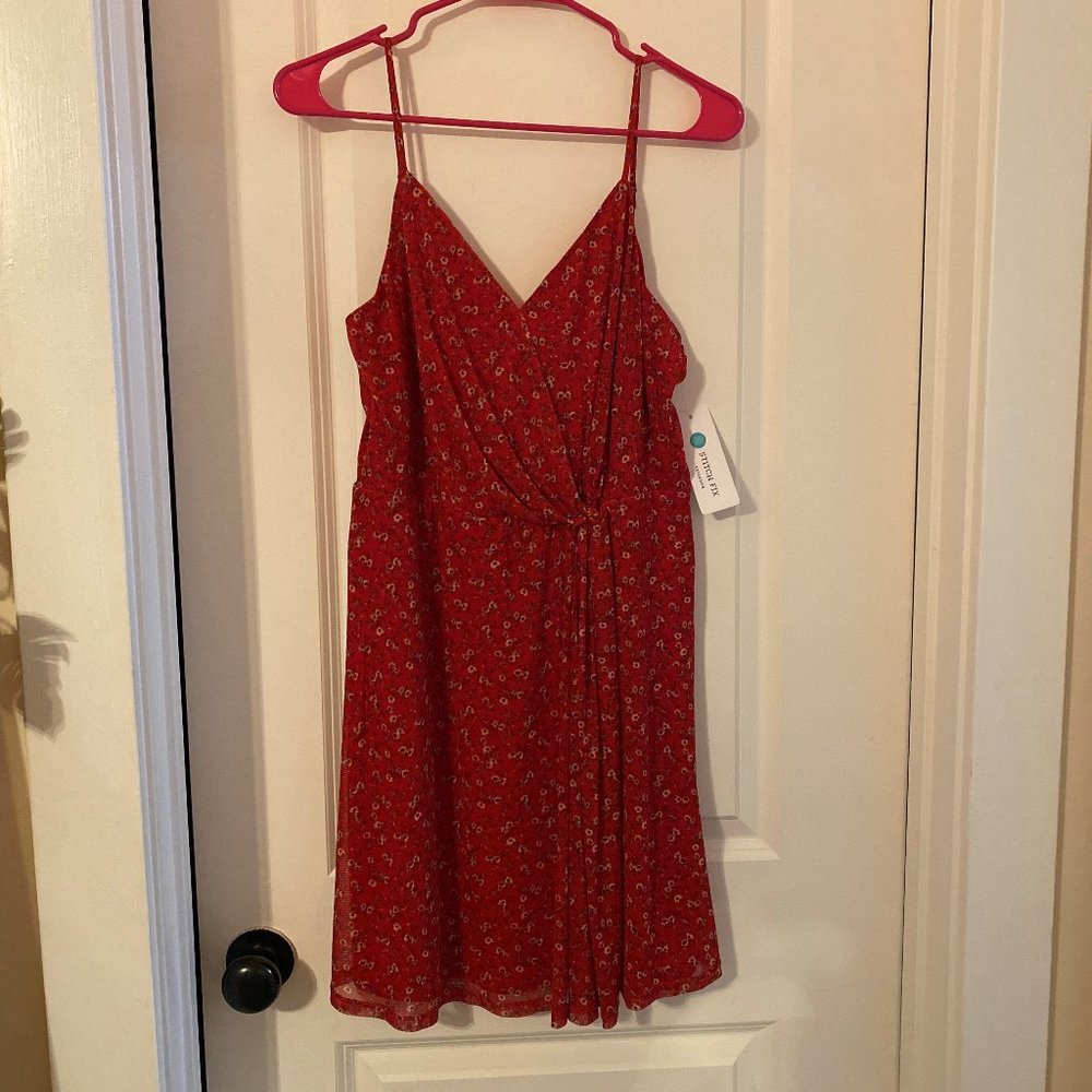 Front Knot Floral Dress